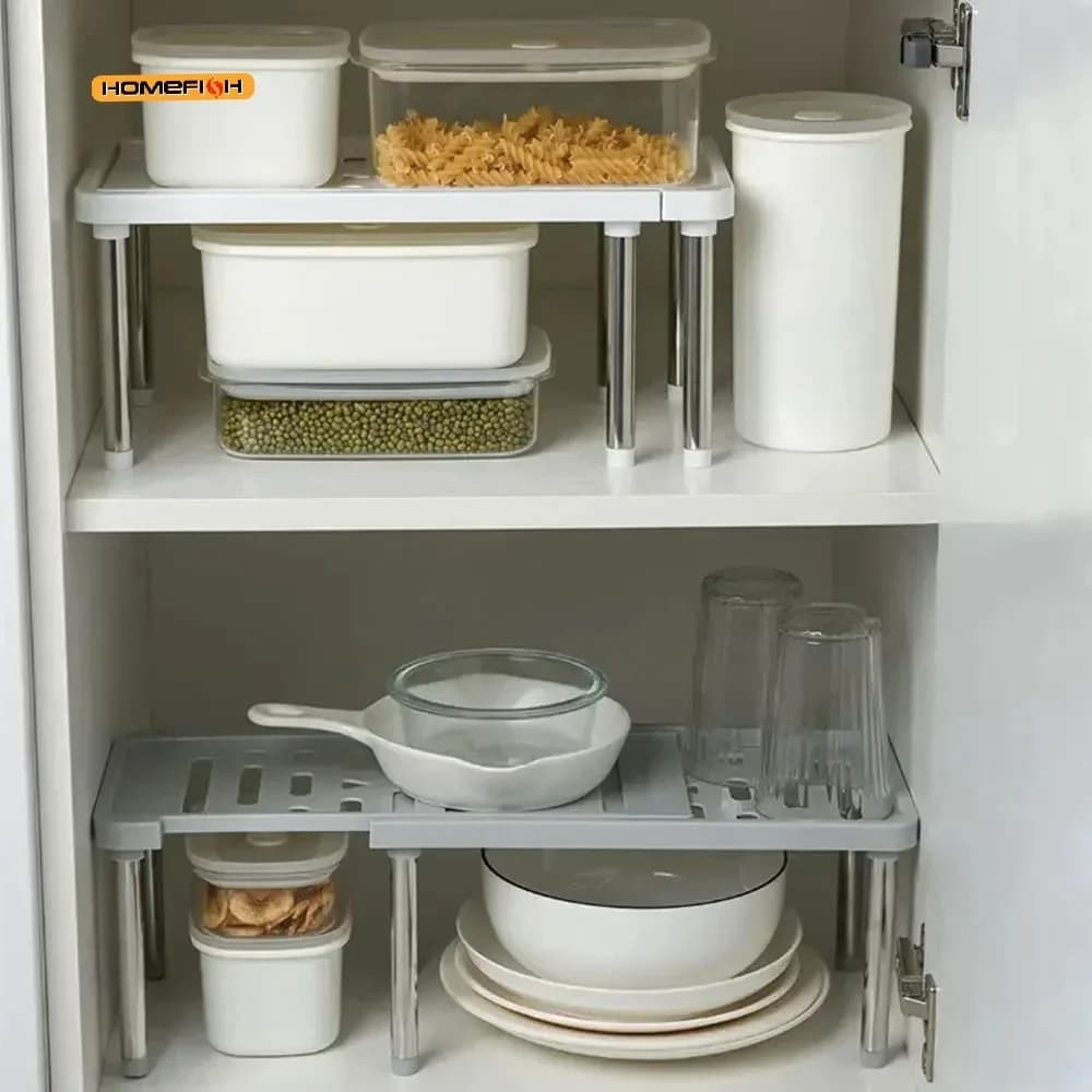 Ripiano Estendibile Multiuso (1 Pezzo), Organizer per Spezie e Barattoli da Cucina