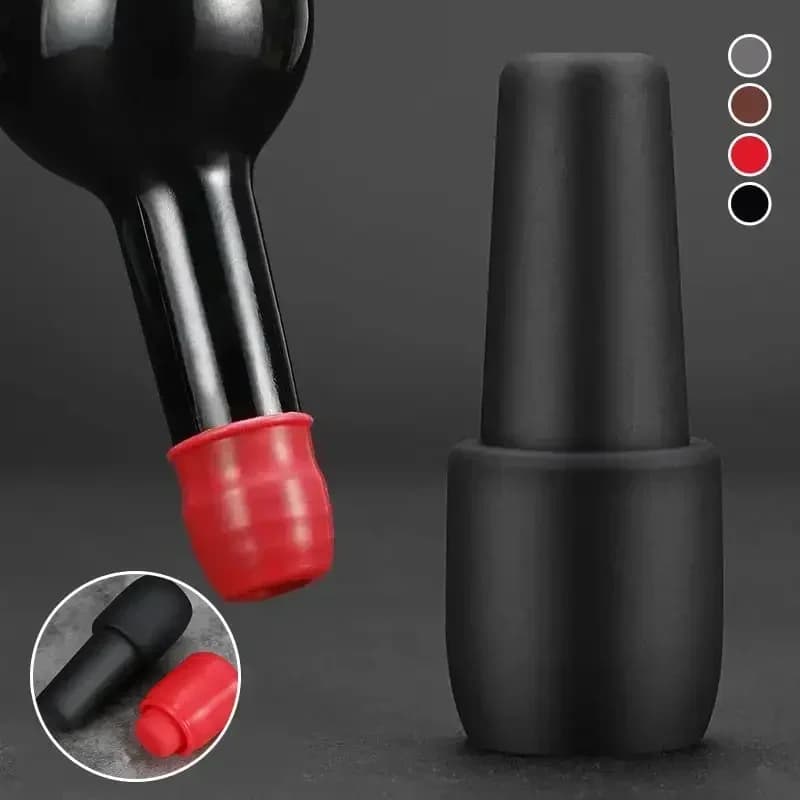 Tappo Universale per Bottiglia di Vino Rosso con Doppia Guarnizione in Silicone Morbido Accessorio Bar e Cucina