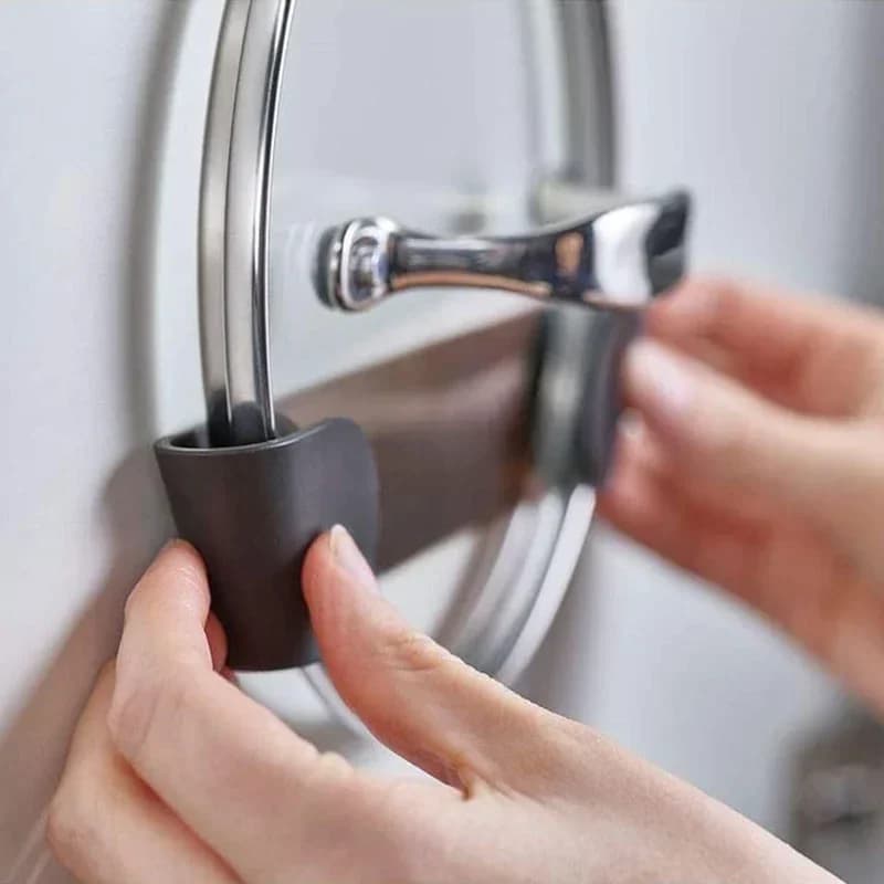 Supporto adesivo da parete per coperchi di pentole da cucina 1/2/4 pezzi