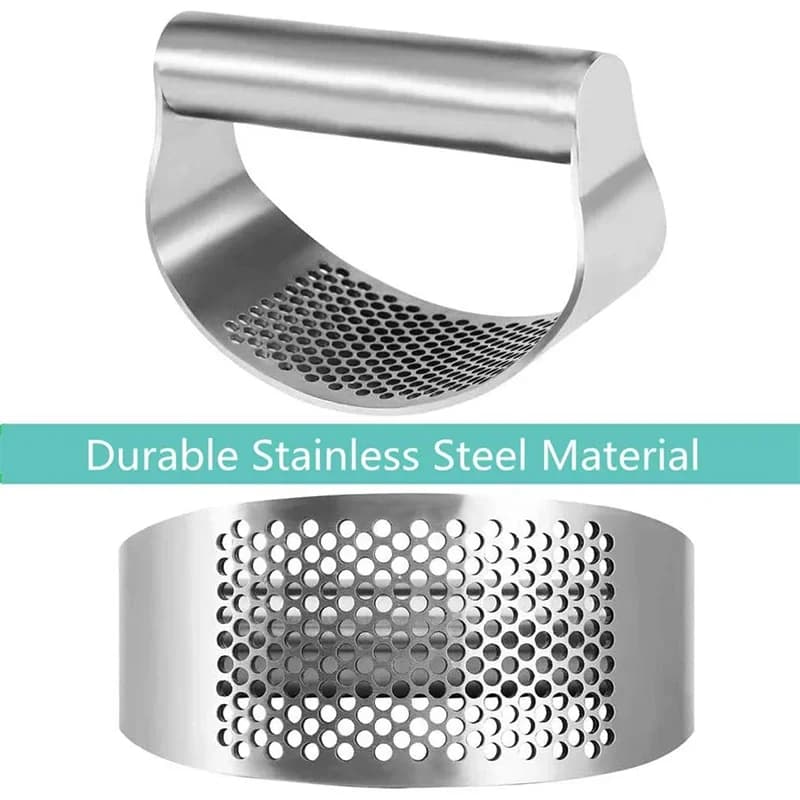 Spremiaglio Manuale a Dondolo in Acciaio Inox per Aglio e Zenzero