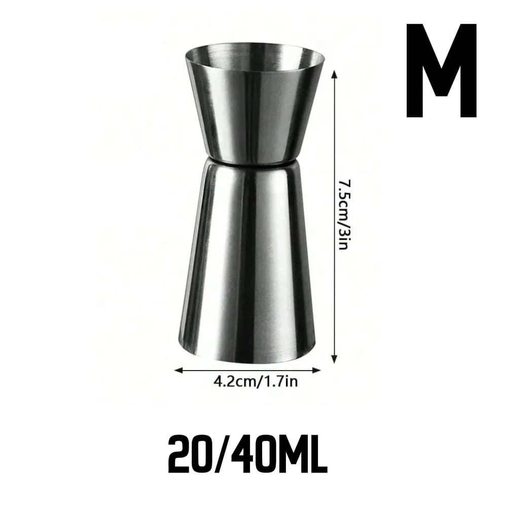Dosatore Jigger per Cocktail in Acciaio Inox Misurino Doppio per Bar e Feste